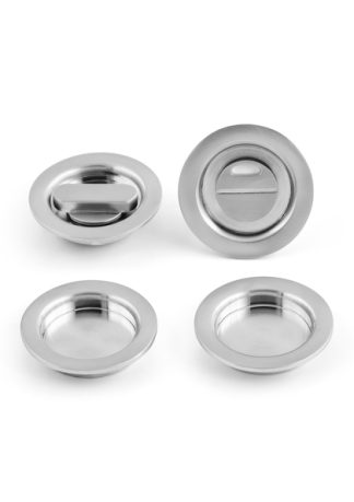 WC-beslag Habo för skjutdörr Borstad krom