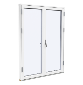 Helglasad Parfönsterdörr Westcoast Windows Classic Plus 3-Glas Vit Alu