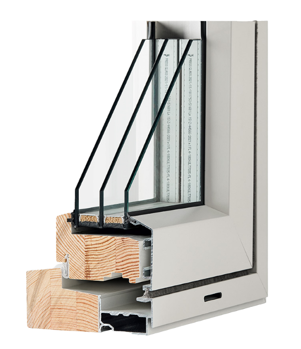Bröstad Fönsterdörr Westcoast Windows Classic Plus 3-Glas Vit Alu - Bild 2